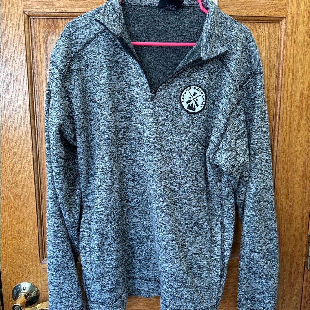 Men's Gray Quarter-Zip Sweater